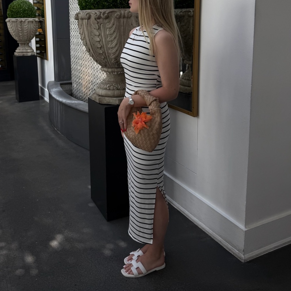 Striped Sleeveless Maxi Dress